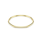 Dextera bangle, Octagon shape, Round cut, White, Gold-tone plated